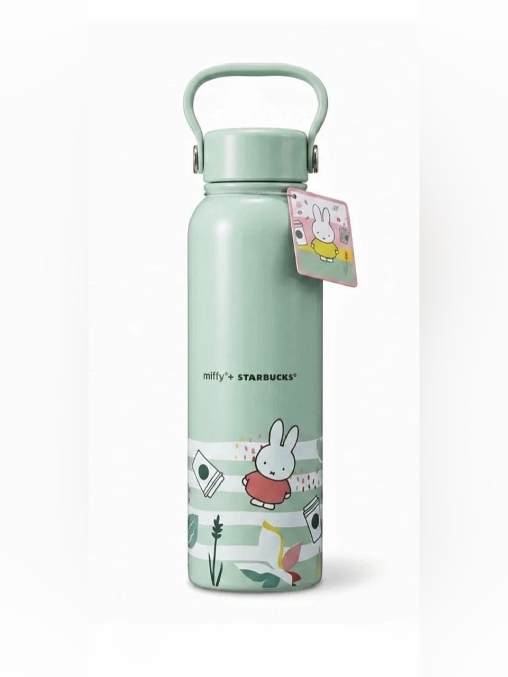 Starbucks x Miffy 27oz Stainless Steel Water Bottle Green & White